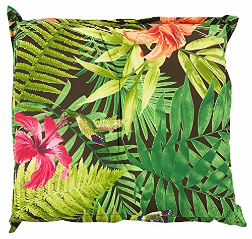 Möbel Jack Sitzkissen für Gartenstühle Essstühle - 50 x 50 cm - Grün - Dschungelmuster - Baumwolle - Polyester - Stuhlkissen Sitzpolster Gartenstuhlauflage Hockerauflage Sitzauflage