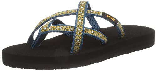 Teva Olowahu Flip-Flop für Damen, Flower Loom Gelb, 37 EU