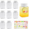Paquete de 8 botellas de plástico con tapas, botellas de bebidas a prueba de fugas, botellas de jugo reutilizables, recipientes de bebidas con tapa, para almacenar agua, bebidas caseras (100 ml)