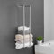 NEWRAIN Porte-Serviettes Mural pour Salle de Bain, Rangement pour Serviettes Pliées en Nickel Brossé