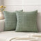 MIULEE 2er Set 50x50 cm Kordsamt Kissenbezüge Moderne Kissenhüllen Dekorative Sofakissen Dekokissen Weicher Zierkissenbezug für Wohnzimmer Sofa Schlafzimmer Boho Dekor Graugrün
