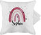 Kissenbezug - Boho Regenbogen I Boho Rainbow - 50 x 50 cm - Weiß - personalisiertes Kissen Name namenskissen Bohemian Kita kuschelkissen regenbogenkissen individuell personalisierter Pillow