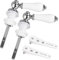 APACALI 2 PCS Toilet Flush Handle, Toilet Handles Flush Lever, WC Cistern Flush Lever with Ceramic Handle, Victorian Style Flush Toilet Handles Replacement Flush Lever Kit, Chrome Plated