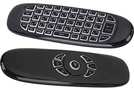 Remote Mouse Fernbedienung Schwarz C120 USB 2.4G Motion Sensing Air Fly Remote Mouse Keyboard mit Bunter Hintergrundbeleuchtung