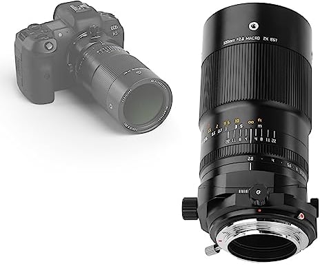 TTArtisan 100mm F2.8 Macro Tilt – Shift Metal Bodied Lens Compatible with Canon RF Mount - Black