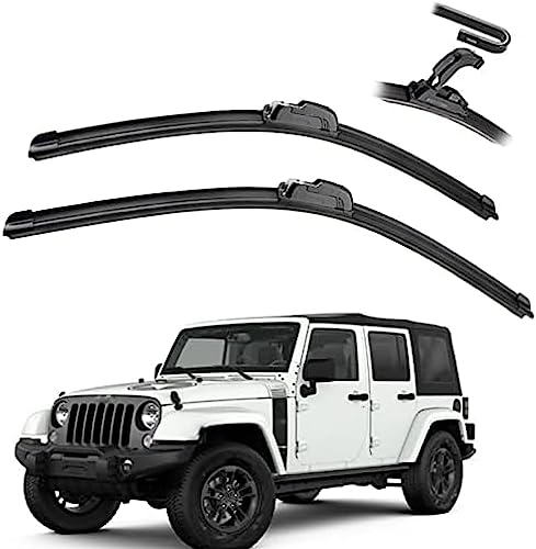 2 Teile/satz Auto Frontscheibe Scheibenwischerblätter Zubehör, Für Jeep, Für Wrangler JK JL 2007 2008 2009 2010 2011 2012 2013 2014 2015 2016 2017 Scheibenwischer