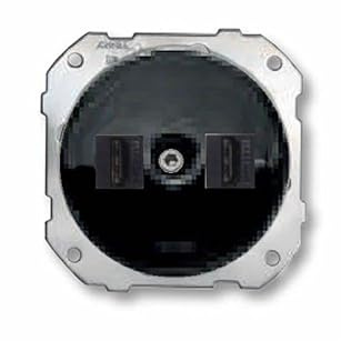 Double prise HDMI DO 34 porcelaine noire