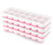 Airabc Eiswürfelform, 4er Pack Eiswürfelform mit Deckel, Eiswürfelform Silikon Platzsparend und Stapelbar Ice Tray Cube, LFGB Zertifiziert und BPA Frei Quadratische Eiswürfel einfach Herauszunehmen