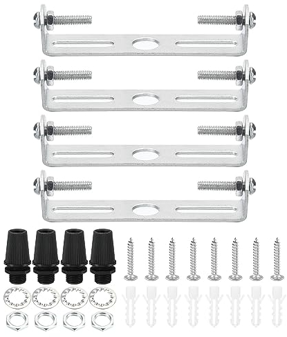 PATIKIL 85mm Lampenhalterung Decke Kit 4 Set Deckenhalterung Lampe Stahl Querleiste für Haus Büro Hängeleuchte Wand mit Schraube Unterlegscheibe Mutter