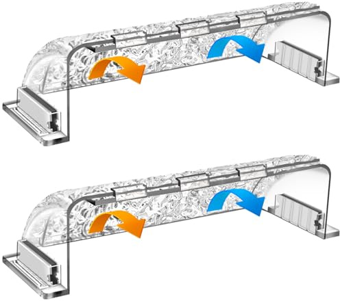 Magnetic Air & Heat Deflectors, 9”-15.5” Adjustable Vent Deflector for Sidewall, Ceiling Registers and Floor Vents (2 Pack)