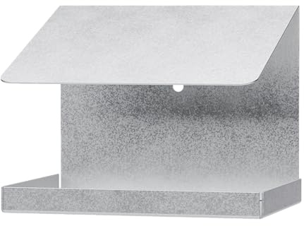 Alberts 355098 Vogelhäuschen Schrägdach | Vogelfutterhaus aus Stahl in verschiedenen Trendfarben | Vogelhaus zum aufhängen oder hinstellen | Größe 120 x 150 x 120 mm