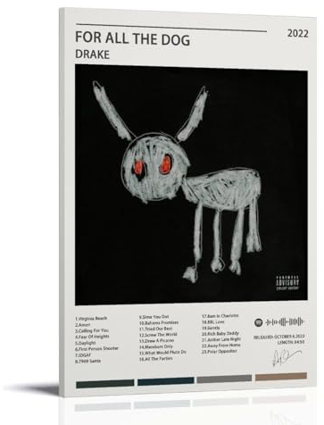 Drake-Poster für alle Hunde, Album-Cover, Poster, dekorative Malerei, Leinwand, Wandposter und Kunstdruck, moderne Familienschlafzimmer-Dekoration, Poster, 30 x 45 cm