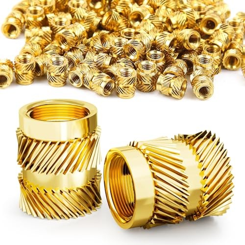 Ziamzra Gewindeeinsatz M2.5 Einschmelzgewinde 100 Stück Einpressmuttern M2.5x5x3.5mm Gewindeeinsätze Messing Threaded Inserts für 3D Druck Zubehör Kunststoffteiledurch Wärme Ultraschall