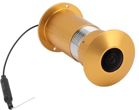 Caméra Judas de Porte, 170 ° Grand Angle, Conversation 2 Voies, Détection de Mouvement, Vision Nocturne WiFi Porte Visionneuse Oeil Trou Caméra, APP Contrôle pour TUYA (Doré)