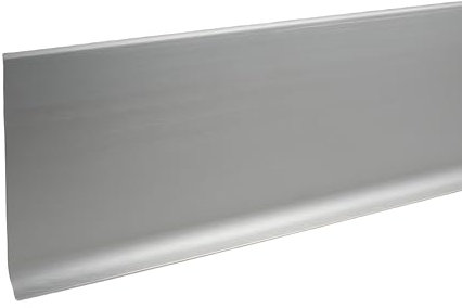 PROVISTON Metall Sockelleiste | 10 x 50 x 2500 mm| Fußleiste Aluminium Wasserfest Robust Rostfrei Langlebig Edelstahloptik Gebohrt