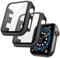 OFFCUP 2 Pezzi Nero Cover per Apple Watch Series 3 / Series 2, 38mm con Vetro Temperato, Copertura Completa Custodia Rigida HD Clear Pellicola Protettiva