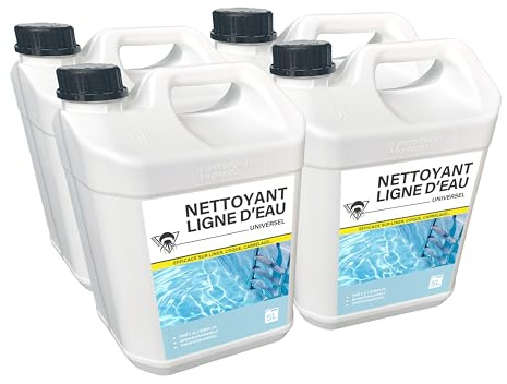Méduze - Lot 4 x nettoyant Ligne d’Eau Universel 5L - Prêt à l’Emploi - Action Rapide - Professionnel