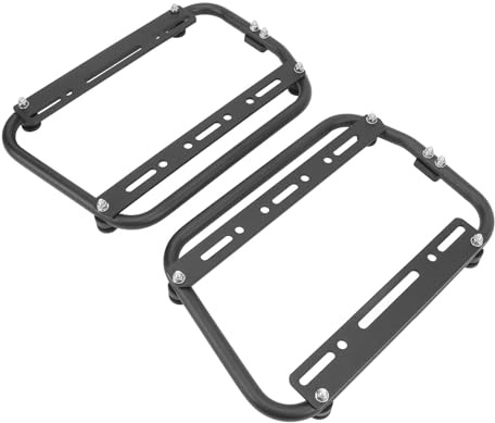 Portapacchi di Supporto Laterale per Moto, Portapacchi per Borse Laterali in Acciaio al Carbonio, Staffe di Supporto Ad Alta capacità di Carico, con Set Completo di Strumenti
