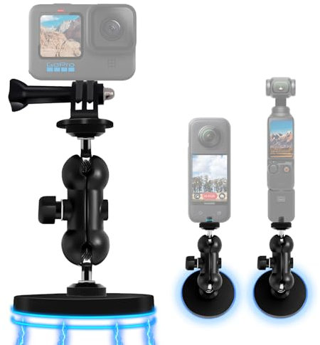 HAFOKO Magnetisch Kamera Halterung Kompatibel für DJI Osmo 360 Osmo Nano, Magnet Halterung mit 360°Magischer Arm Kompatibel für Insta360 X5-X,Action Kamera Zubehör kompatibel für Gopro