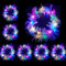 Lot de 6 bandeaux à plumes à LED, couronne de fleurs, couronnes de cheveux lumineuses, serre-tête lumineux, pour fête, festival, mariage, fête