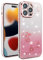HAOFUGUI Flowers Cover Glitter per HUAWEI P40 LITE E,TPU Trasparente Cover Ragazza Donna Flowers Case, per Donne e Ragazze, Galvanizzata Antiurto Custodia per HUAWEI P40 LITE E-Rosa