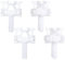 PEOVLVN 4 Pcs Vertical Blinds Replacement Parts - Repair Kit with Stem and Gear - White Blind Stems - Curtain Accessories