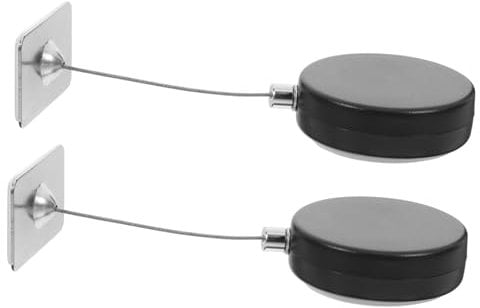 Angoily 2pcs Anti-Theft Wire Rope Lock Combination Padlock Control Security Cable Pad Lock Latches Cable with Lock Retractable Cable Padlock Retractable Combination Lock Black Steel Wire