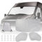 Lot de 3 housses de protection pour pare-brise de voiture étanches - Pare-soleil intérieur de luxe - Tapis thermiques - Convient pour Ford Transit Van MK7