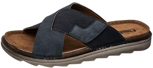 Fischer Herren Clog Pantolette gepolsterte Decksohle Elastik-Laufsohle 546663