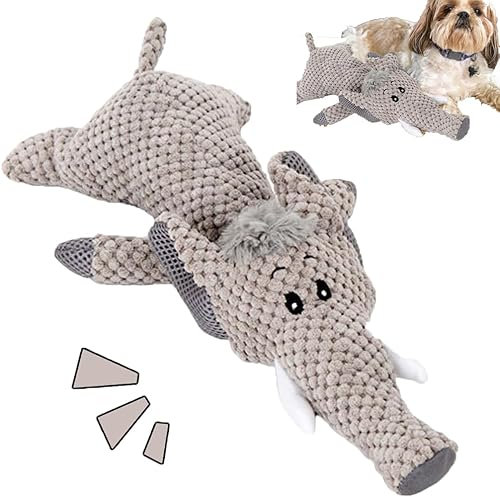 Generisch Unzerstörbares Hunde Spielzeug, New Hundespielzeug Unzerstörbar, Interaktives Hunde Spielzeug Kuscheltier, Aggressive Chewers Hundespielzeug, Dog Toys for Aggressive Chewers (Elefant)