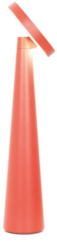 Zafferano, Angelina Lampe, Wiederaufladbare und Kabellose Tischlampe mit Touch Control Und Schwenkbarem Kopf, Geeignet Für Den Innenbereich, Dimmer, 2200-3000 K, Höhe 26 cm, Farbe Rot