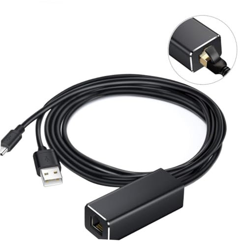 ETHZZLE Adaptador Ethernet Micro USB Mbps Tarjeta De Adaptador Ethernet para TV Compatible Stick