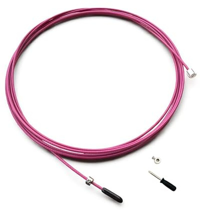 GRUDGE® Câble de rechange pour Corde à Sauter d'entrainement CrossFit | Très haute vitesse | Longueur 3m | Diamètre 2,4mm | Universel | Résistant | Tournevis et vis de remplacement inclus.