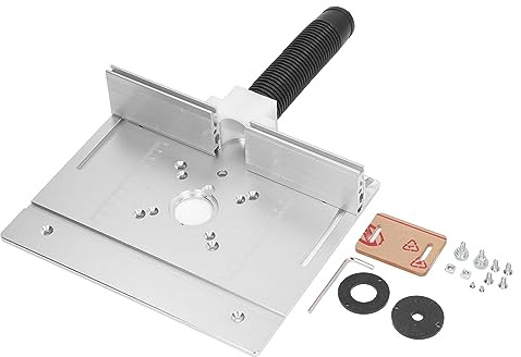 Router Lift Kit | 180° Rotation Aluminum Insert Plate for Woodworking Tools/Trimming Machines/DIY Projects | Versatile Router Table Plate with Vacuum System