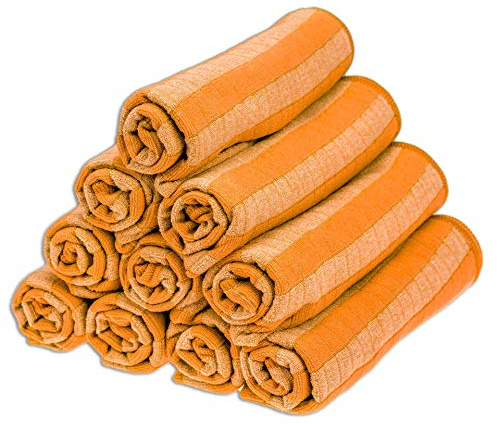 RESPEKT Mikrofaser Bamboo, 5-TLG Geschirrtücher-Set, 60x40cm, Das Original aus dem TV!!! (orange)