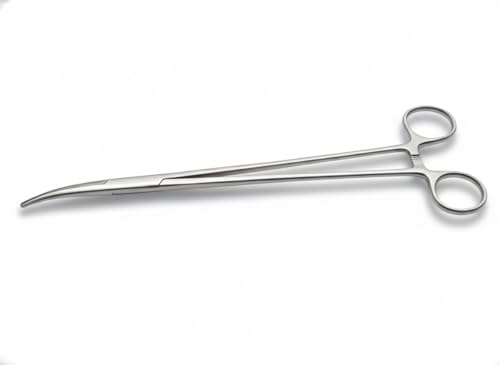 zylltkar 25 cm Arterienklemme als Hakenlöser zum Angeln, Arterienklemme gebogen o. gerade, Angelzange, Edelstahl Arterienklemme, Lösezange, Edelstahlzange, Angelklemme, Fischerklemme, Hakenlöser