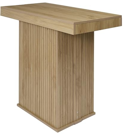 HOME DECO FACTORY - Table Console Extensible Design Moderne 90 à 235 cm avec 4 Rallonges Amovibles - Idéale pour 10 Convives - Bois MDF - Couleur Marron - Taille 90X235 cm - Modèle Klaus