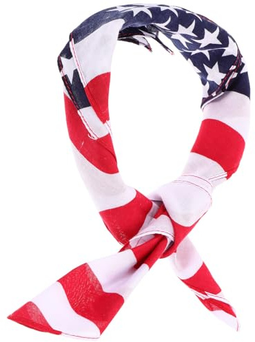 DEARMAMY Amerikanische Flagge Bandana Multifunktionales Herren Kopftuch aus Baumwolle UV Schutz Stirnband und Halstuch für Outdoor Patriotisches Accessoire zum Unabhängigkeitstag