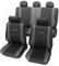 PETEX Auto Sitzbezüge Universal Komplett Set 17-teilig - Exclusive grau, Eco Class mit SAB 1 Vario Plus