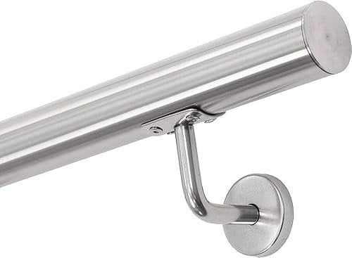 CORRIMANO IN ACCIAIO INOX AISI 304 Ø42.4MM BASIC COMPLETO DI ACCESSORI - 4250 mm.