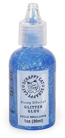 Scrappy Cat Glitter Glue - Blue with Rainbow Glitter - 30 ml by Darice