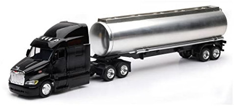 NewRay Peterbilt Model 387, Flatbed W/Round Balle di Fieno, 1:43 Diecast