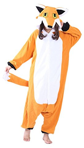 dressfan Animal Orange Renard Vêtements De Nuit Renard vêtements Cosplay vêtements De Noël Halloween Pyjamas pour Unisexe Adultes