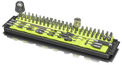 Ernst Manufacturing Bit Boss High-Density Bit Organizer for Vertical or Horizontal Storage, 90 Tool, High-Visibility with Push Button Release (Model 5720HV)