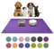 SanoZoo® Napfunterlage - Öko-TEX - Made in Germany - rutschfeste Futtermatte für Hunde & Katzen 60x90cm Lila, wasserfest