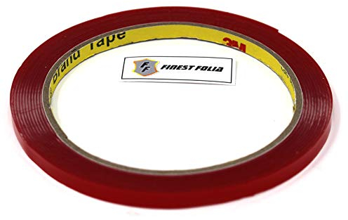 3M Doppelseitiges Klebeband 3 Meter Scotch Montageklebeband 4218P VHB 4910F Hochleistungsklebeband extra Stark Temperatur Resistent - Finest Folia (5mm x 3Meter, VHB 4910F)
