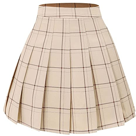 Hoerev Mini Jupe Plissée avec Short Intérieur | Taille Haute, Style Tennis, Short Intégré, Coupe Évasée, Femme