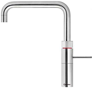 Quooker PRO3-VAQ B & CUBE Fusion Square RVS Edelstahl Sprudel-/Kochendwasserhahn