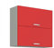 Küchen Hängeschrank 80 Glanz Rot Grau Küchenzeile Küchenblock Küche Rose Bianca
