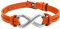 OIDEA Unisex Infinity Leder Armband: Herren Damen Orange Lederarmband Charme Unendlichkeit Armreif Armschmuck Edelstahl Leder Verstellbar Geschenk für Männer Frauen Mädchen Junge